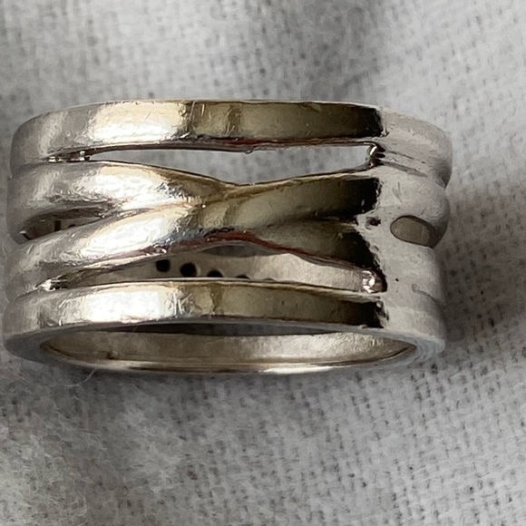 925 sterling silver ring with 19 cubic zirconia - Picture 4 of 12